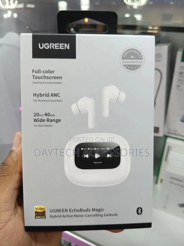Ugreen Echobuds Magic Anc Bluetooth Wireless Earphones - White - thumbnail 3