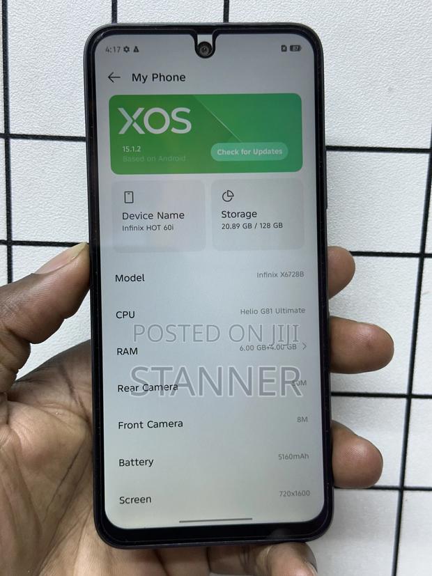New Infinix Hot 60i 128 GB Black - thumbnail 2