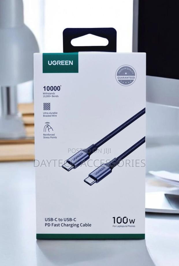 Ugreen Fast Charging Cable Braided Usb-C to Usb-C 1.5m 100w - Black