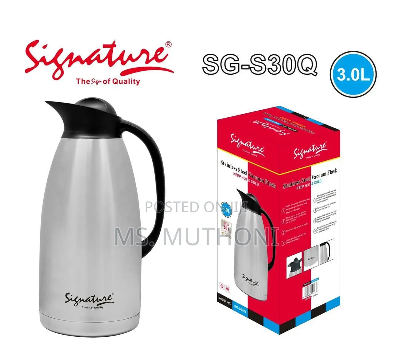 Og Signature Steel Flask – 3 Litres