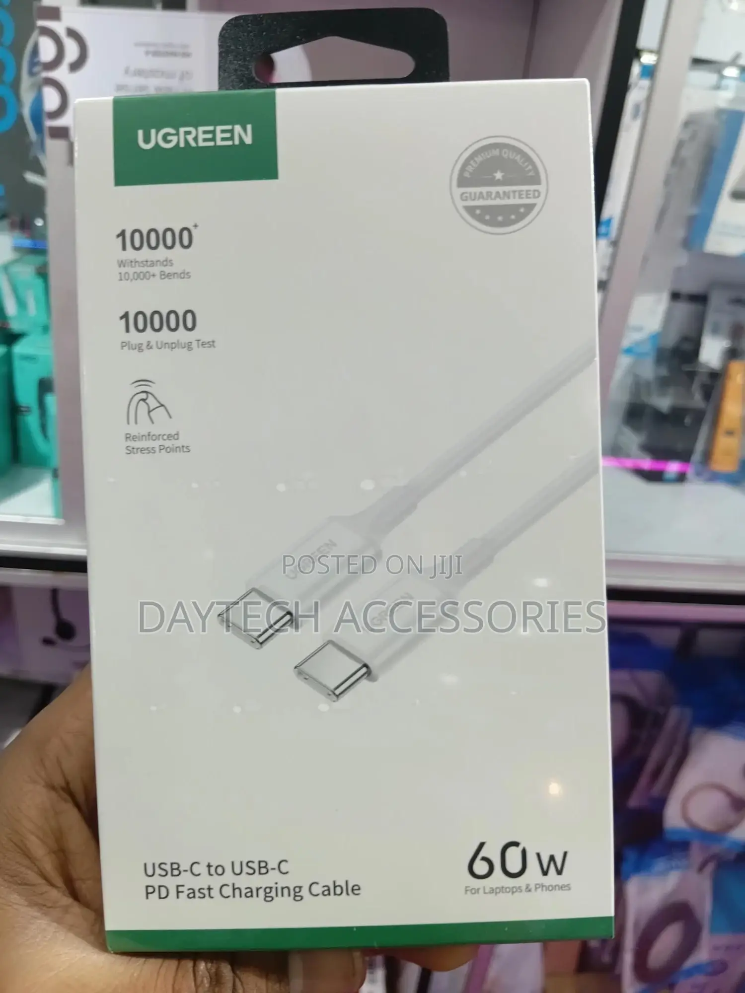 Ugreen 60w Usb-C to Usb-C Pd Fast Charging Cable.