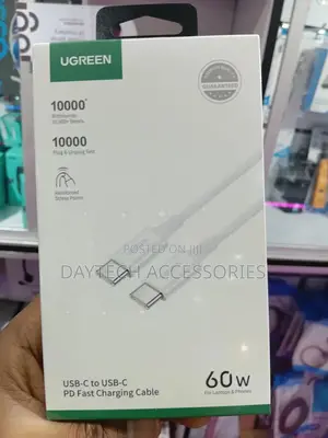 Ugreen 60w Usb-C to Usb-C Pd Fast Charging Cable.
