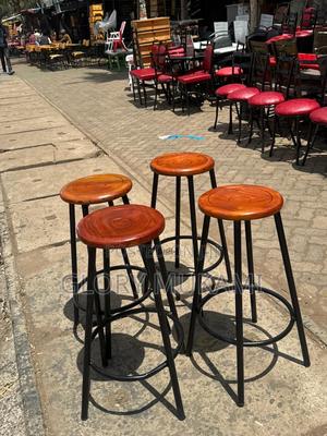 Wooden Mahogany Bar Stools - thumbnail 2