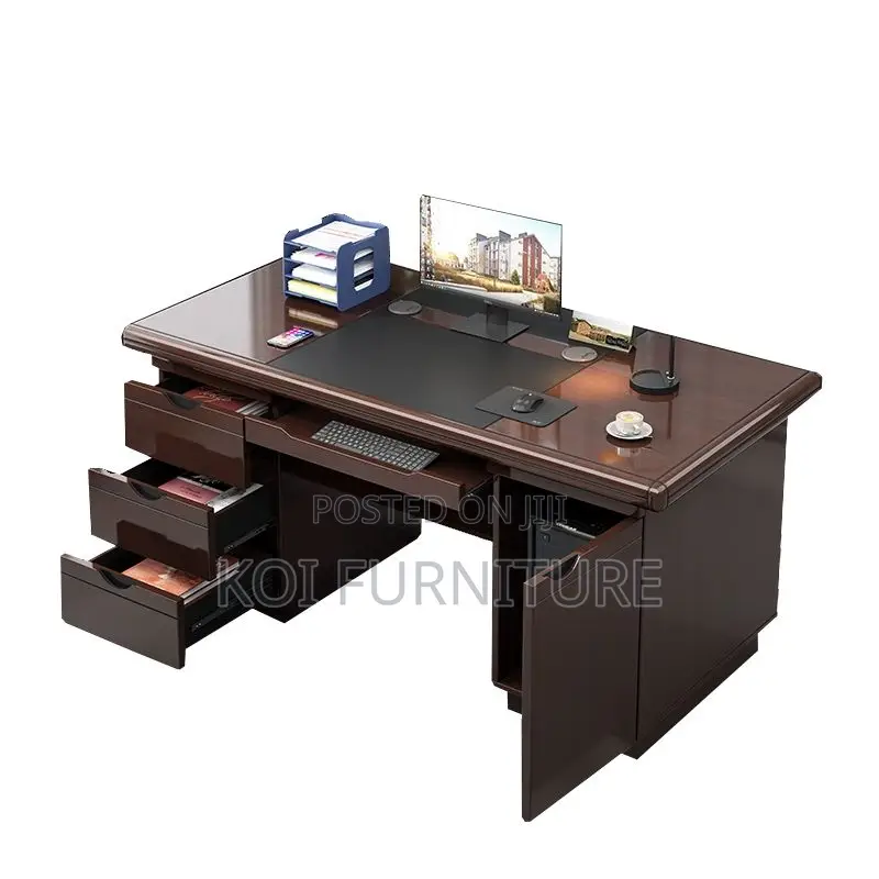 Office Desk : 1.4 Meters Executive Office Table With Keyboard Tray,