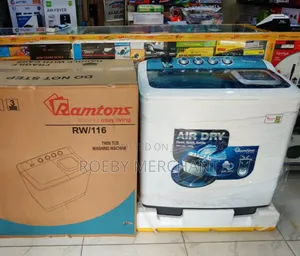 *Ramtons Washing Machine Twin Tub 10kg With Air Dryer