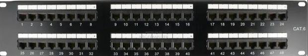 Apkr 48-Port Cat6 Unshielded Patch Panel