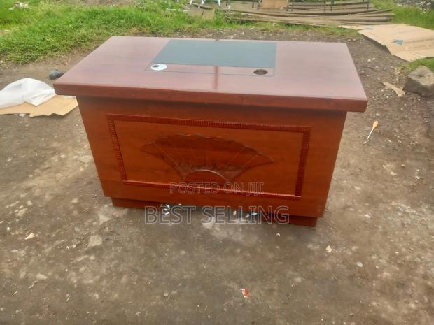 1.2m Mahogany Executive Office Desk - thumbnail 2