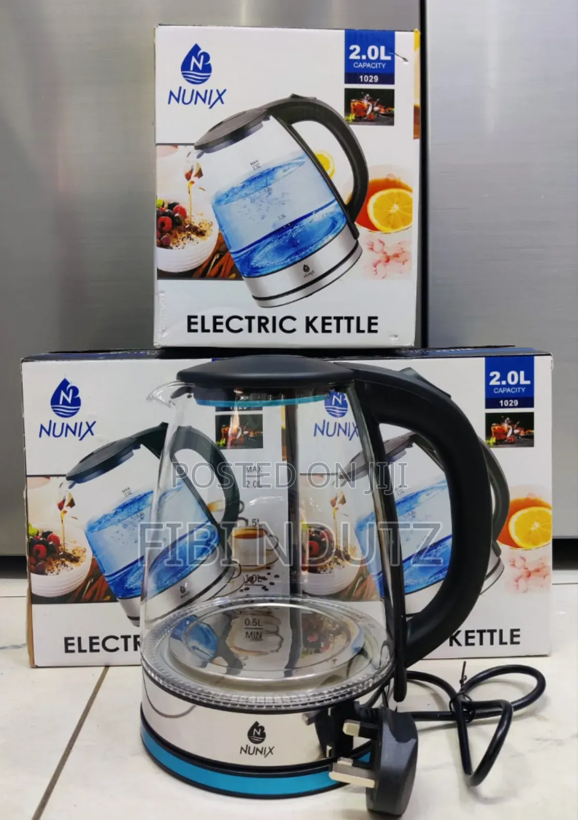 Nunix Glass Kettle 2l/Glass Kettle