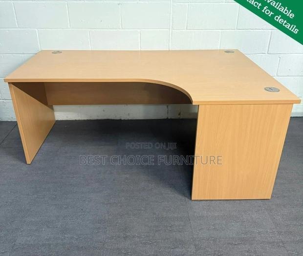 Office Desk; Minimalist Wooden Curved 160cm Home Office Computer Table - thumbnail 4