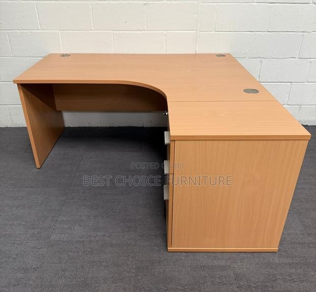 Office Desk; Minimalist Wooden Curved 160cm Home Office Computer Table - thumbnail 6