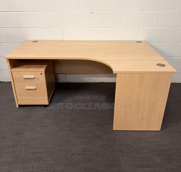Office Desk; Minimalist Wooden Curved 160cm Home Office Computer Table - thumbnail 7