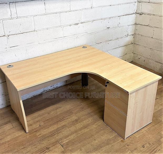 Office Desk; Minimalist Wooden Curved 160cm Home Office Computer Table - thumbnail 12