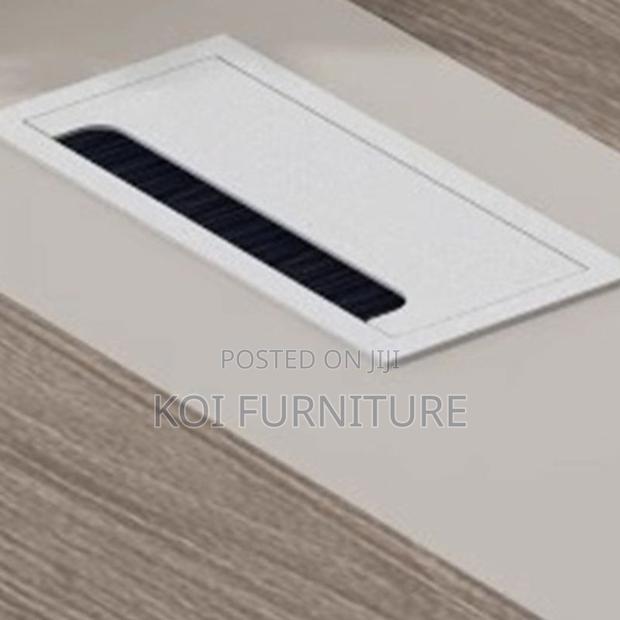 Office Table : Modern Meeting Room Table Featuring a Wood-Grain Top, - thumbnail 2