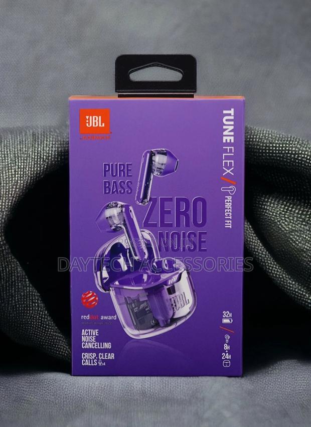JBL Tune Flex Ghost 2 Wireless Noise Cancelling Bluetooth Earbuds.
