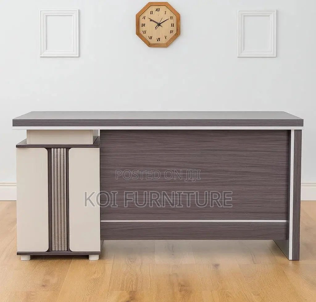 Office Desk : 1.4m Lunato Study Desk Available in Grey Oak