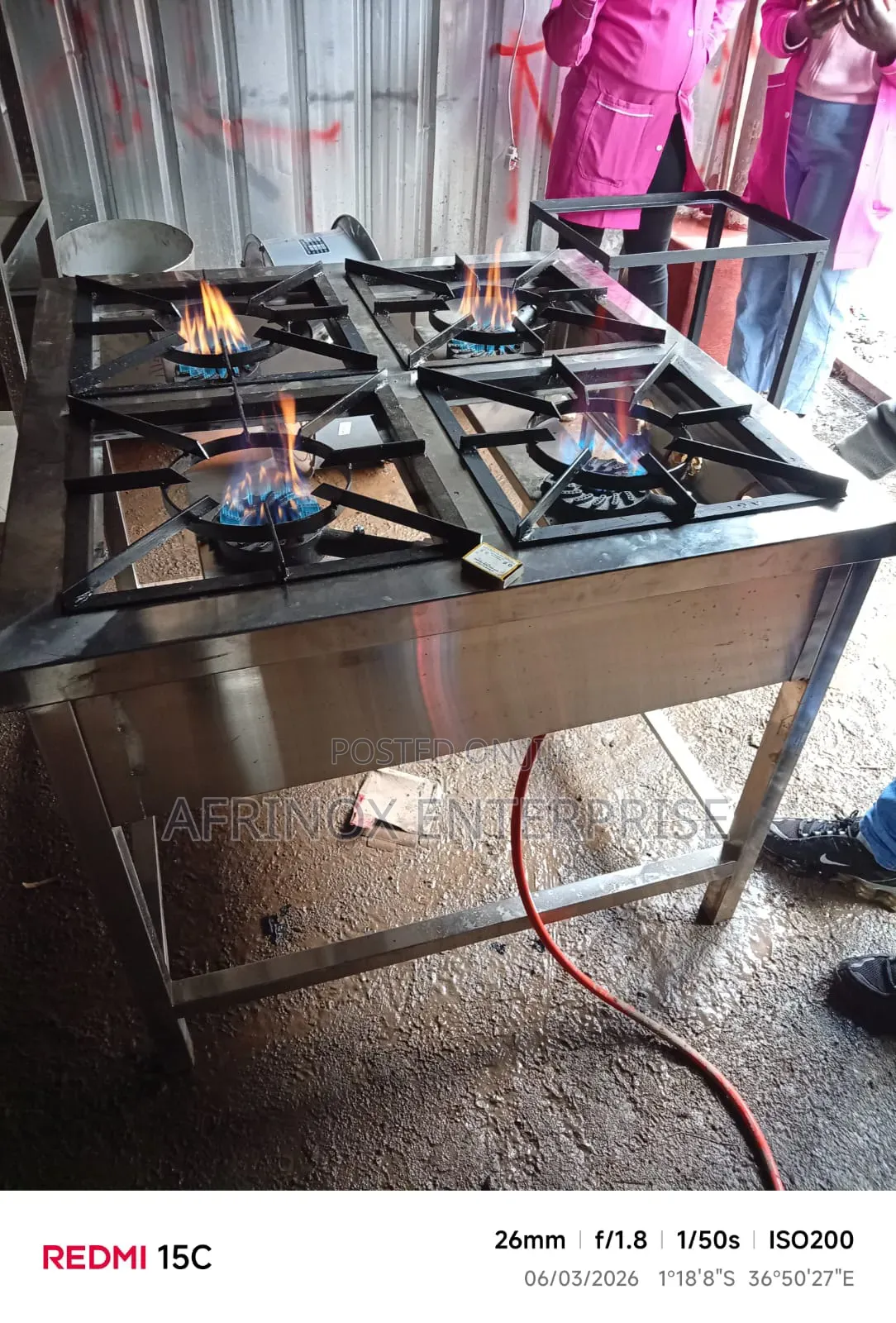 Stainless Steel 4 Burner Gas Cooker