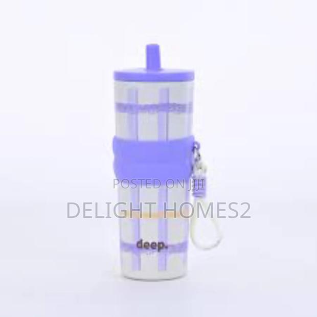 Checked Warm Cup With Straw_haw - thumbnail 2