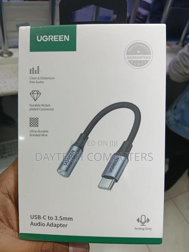 Ugreen Braided Usb C to 3.5mm Audio Adapter - Grey - main view