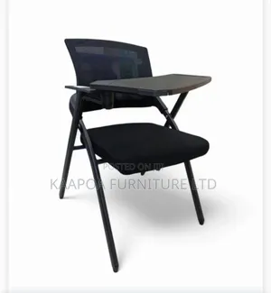Mesh Training Chair With Tablet Arm Storage