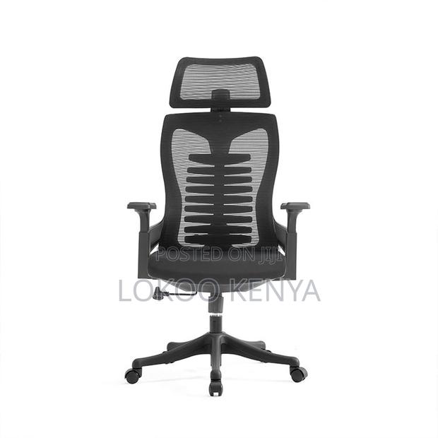 Office Chair ; Adjustable Headrest Mesh Fabric Chair - thumbnail 2