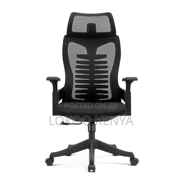 Office Chair ; Adjustable Headrest Mesh Fabric Chair - thumbnail 5