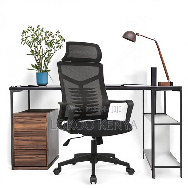 Office Chair ; Adjustable Headrest Mesh Fabric Chair - thumbnail 11