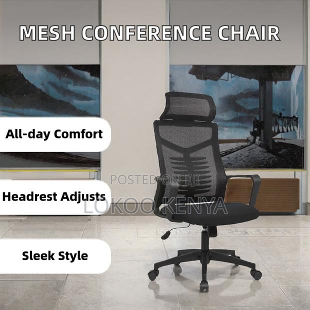 Office Chair ; Adjustable Headrest Mesh Fabric Chair - thumbnail 13