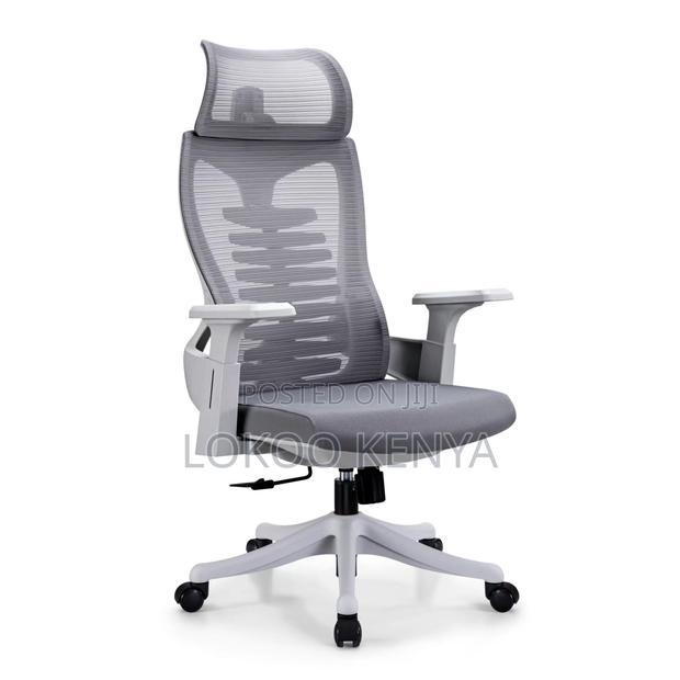 Office Chair ; Adjustable Headrest Mesh Fabric Chair - thumbnail 16