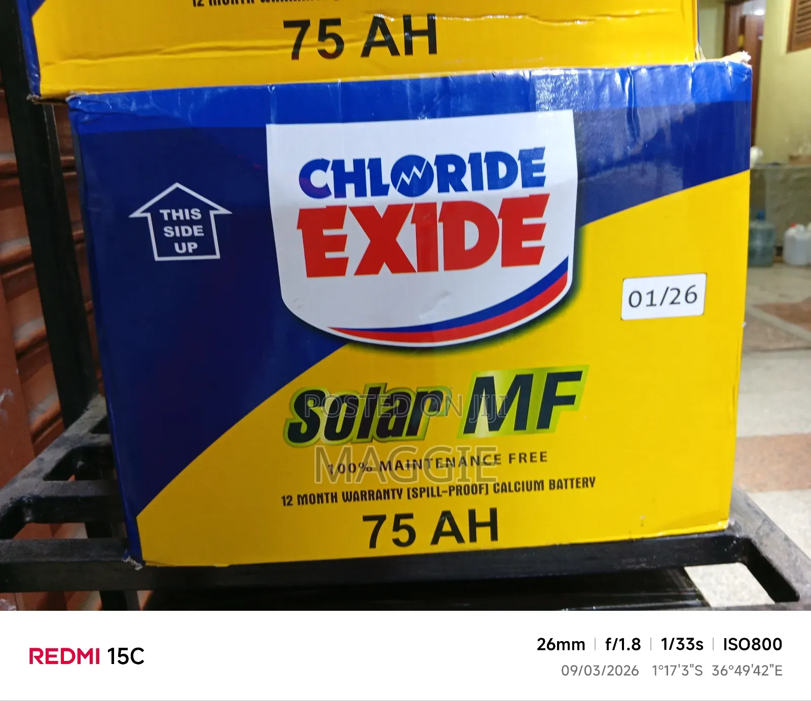 Chloride Exide Solar Mf 75ah