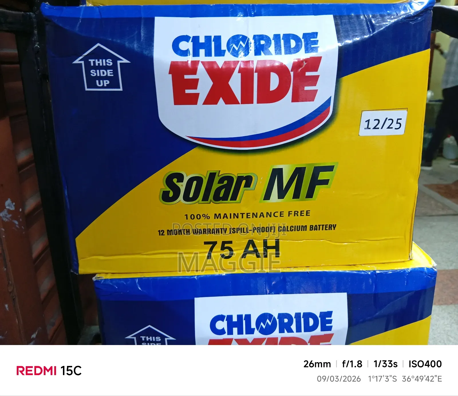 Chloride Exide Solar Mf 75ah