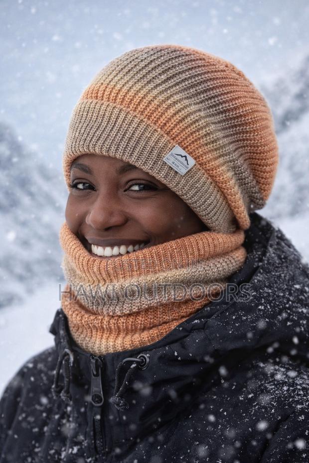 Colourful Double Layer Summit Beanie With Neck Gaiter - thumbnail 3