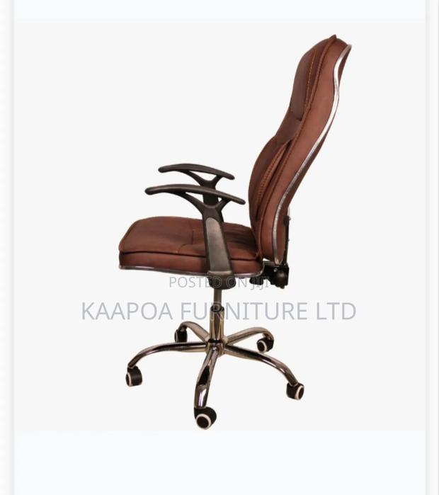 Presidential High-Back Brown Leather Executive Chair - main view