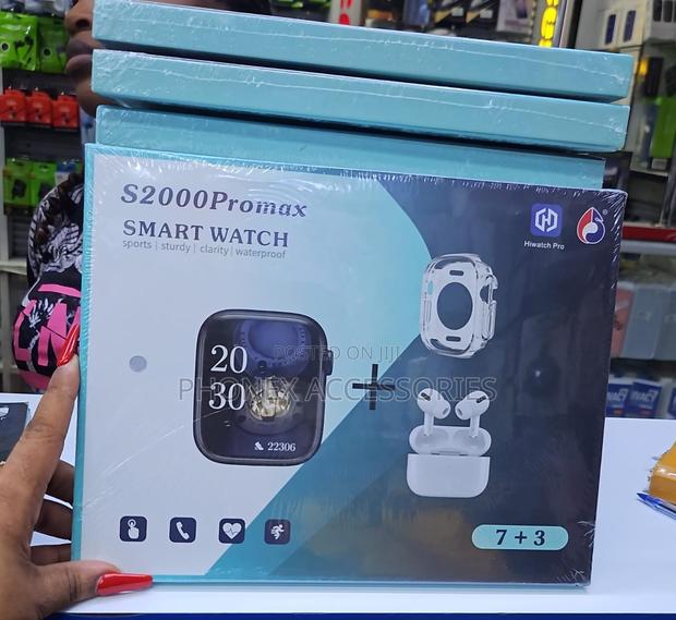 S2000 Promax Smart Watch + Wireless Earbuds (7 in 1 Combo)