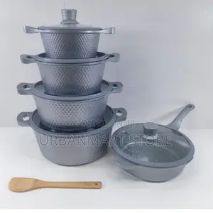 Bosch 11pc German Cookware Set With Silicone Lids – Diamond Texture