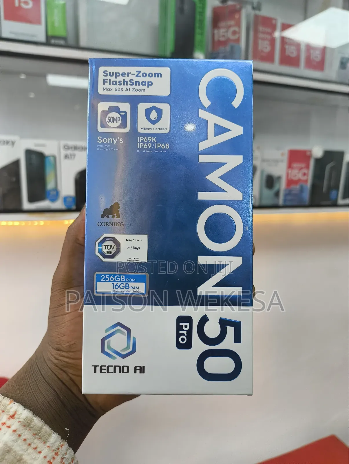 New Tecno Camon 50 Pro 256 GB Black