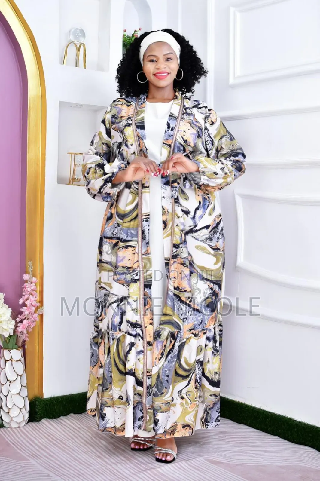 Classy Floral Abaya/Maxi Dress