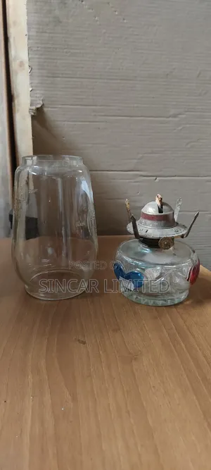 A Small Vintage-Style Kerosene (Oil) Lamp.