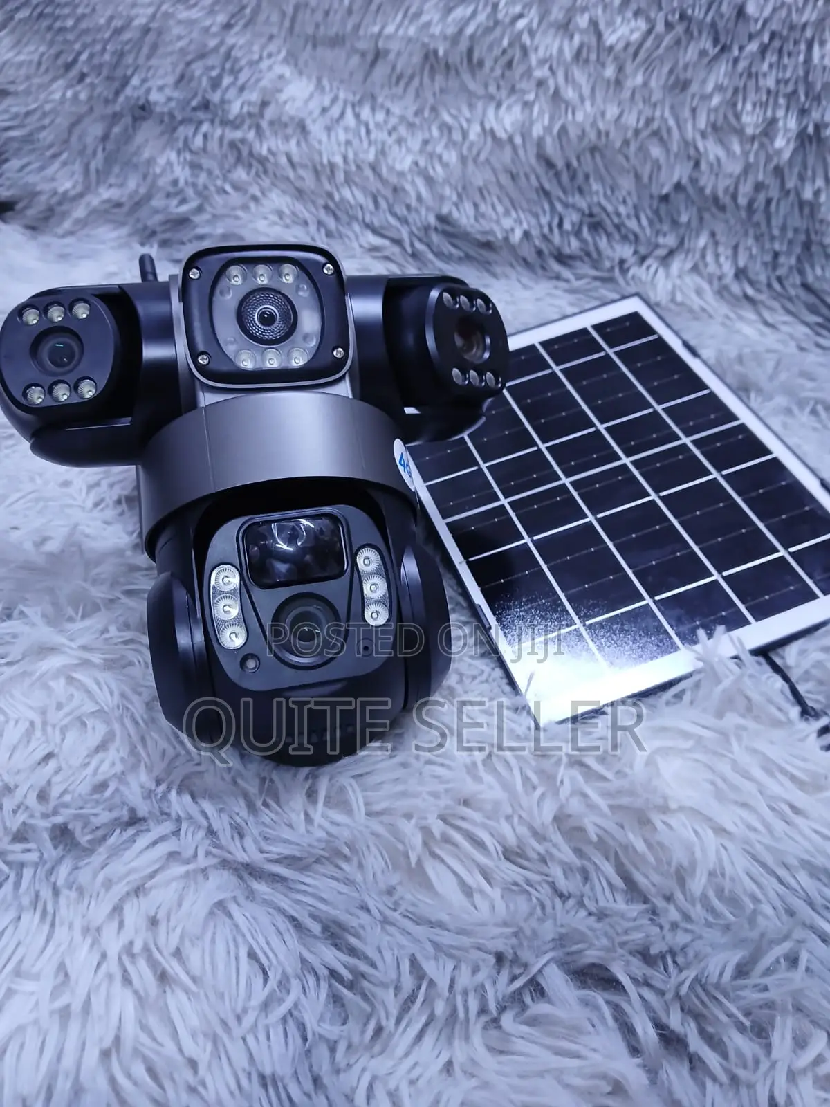 4g Tripple Lens Tripple View Solar Outdoor Camera 2 Way Audio Wholesal