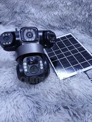 4g Tripple Lens Tripple View Solar Outdoor Camera 2 Way Audio Wholesal
