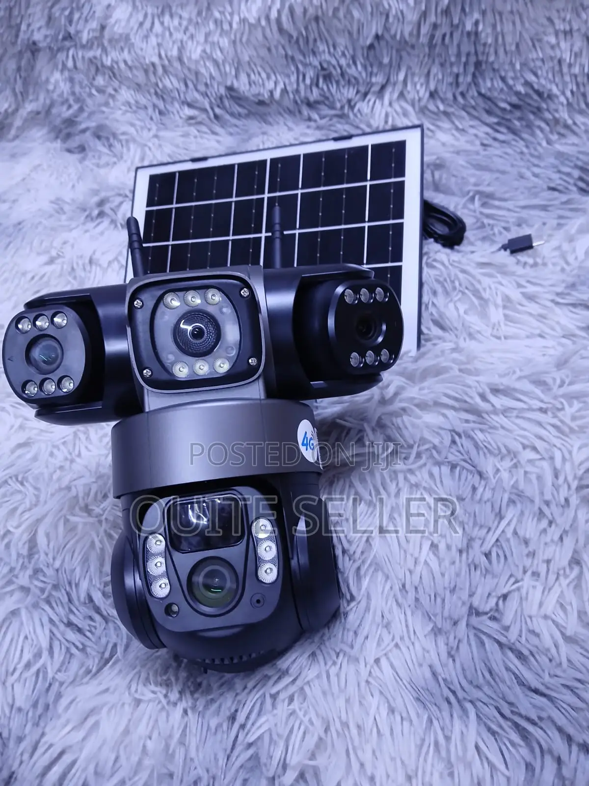 Solar Panel Solar Powered 4g CCTV Tripple Lens Outdoor CCTV Weather