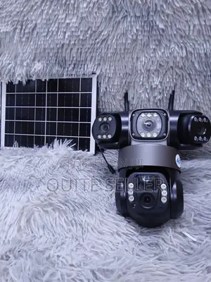 Two Way Audio Tripple Lens Solar Powered Camera 4g Simcard Wifi