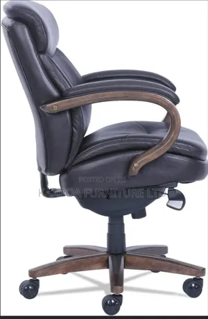 Executive Recliner Chair With Wood Accents
