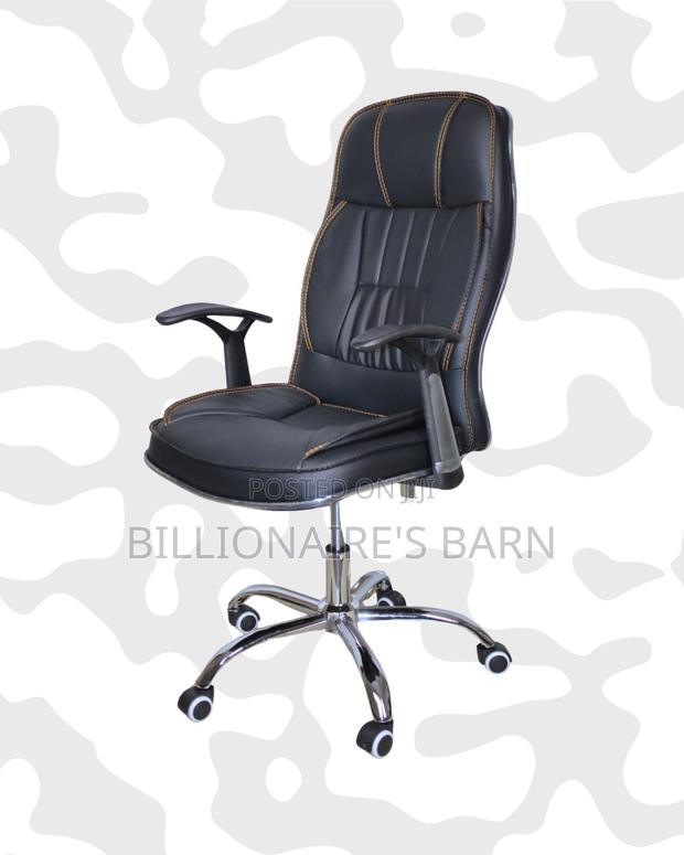 Executive Leather Office Chair High Back Padded Armrest- Professional - thumbnail 2