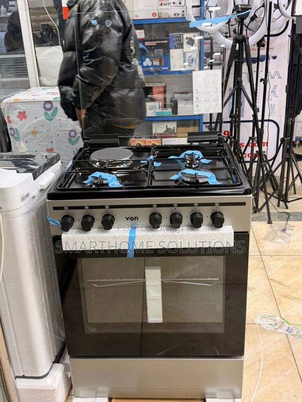 60*60 Von Cooker 3 Gas + 1 Electric Standing Cooker/ Electric Oven - main view