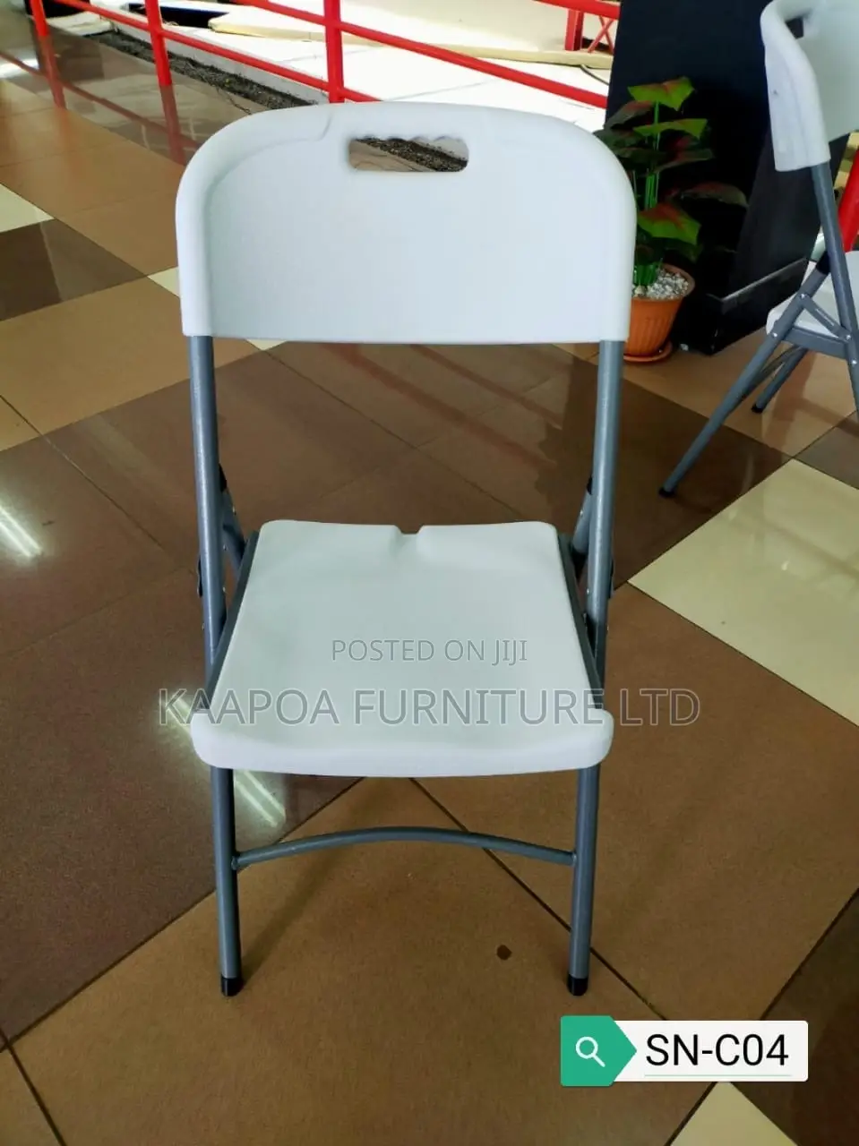 Foldable Chair Black/White