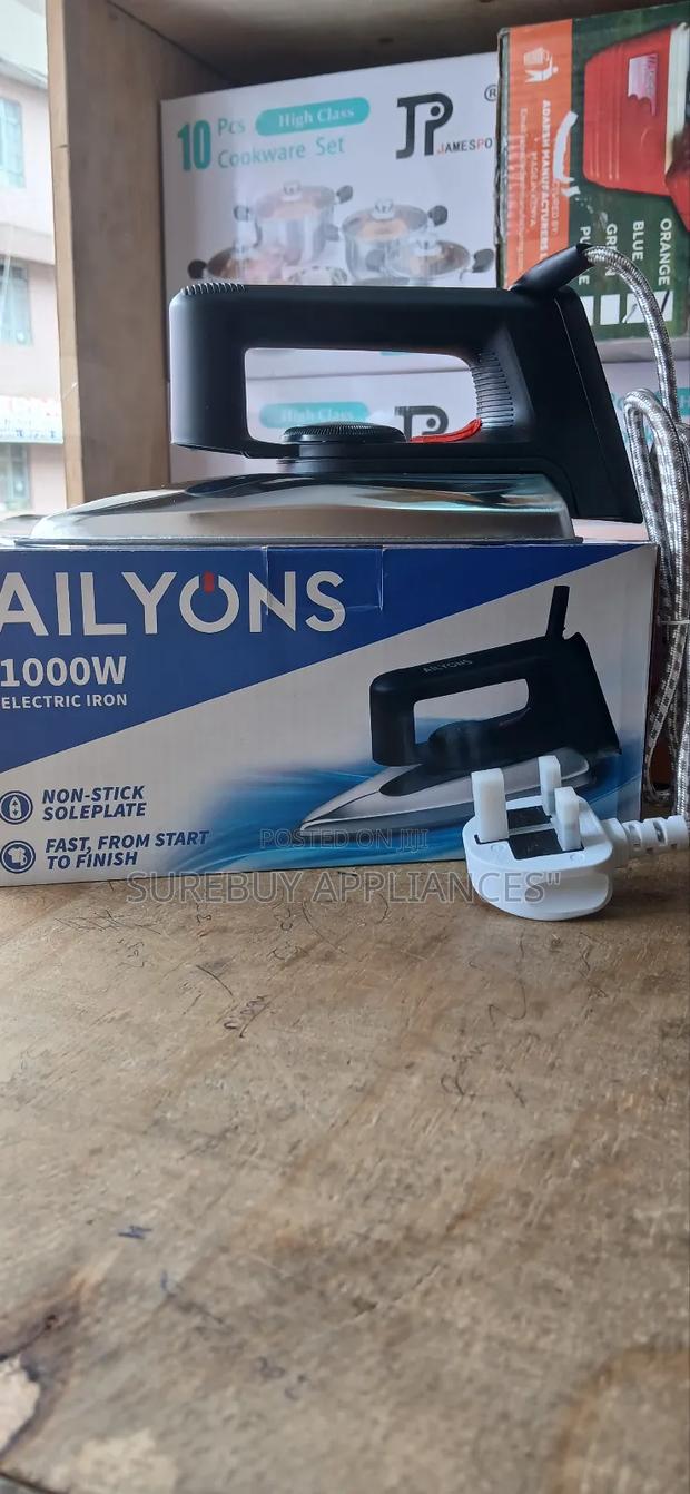 Ailyons 199a Electric Dry Iron Box – Aluminum Soleplate