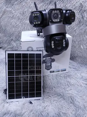 Outdoor 4g 3camera Lens Solar Powered Survelliance Camera Weatherproof