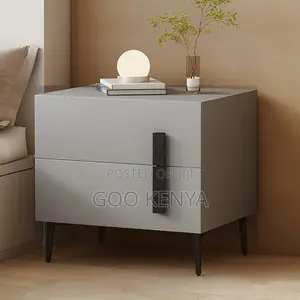 Home Cabinet; Wooden Nightstand Table With 2 Spacious Drawers