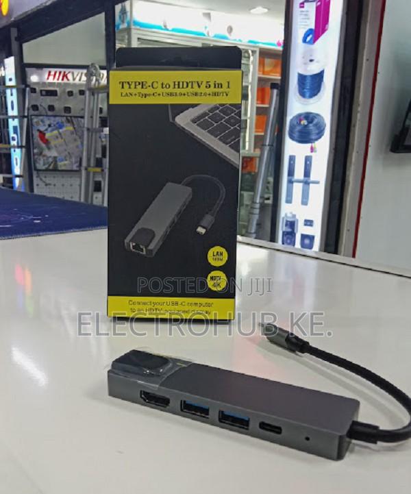 5-in-1 Usb Hub Multi-function Hub Adapter With Lan Port - main view