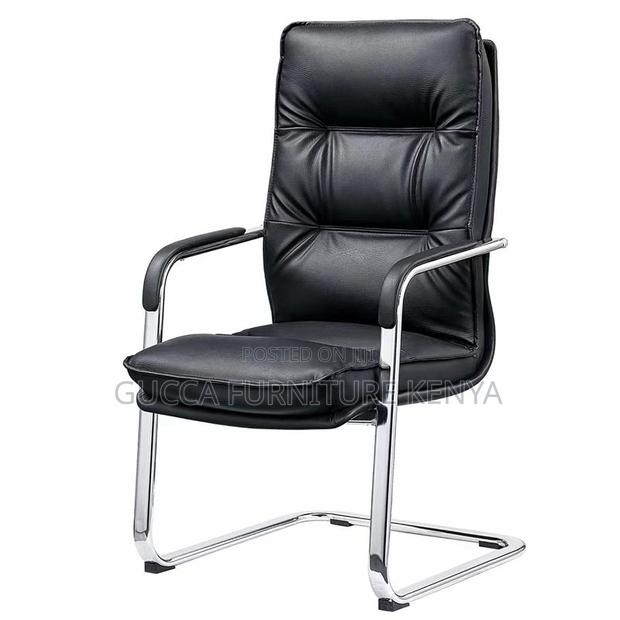 Leather High Back Ergonomic Conference Chair - thumbnail 3